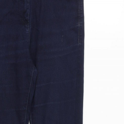 Marks and Spencer Womens Blue Cotton Skinny Jeans Size 8 L28 in Slim Zip