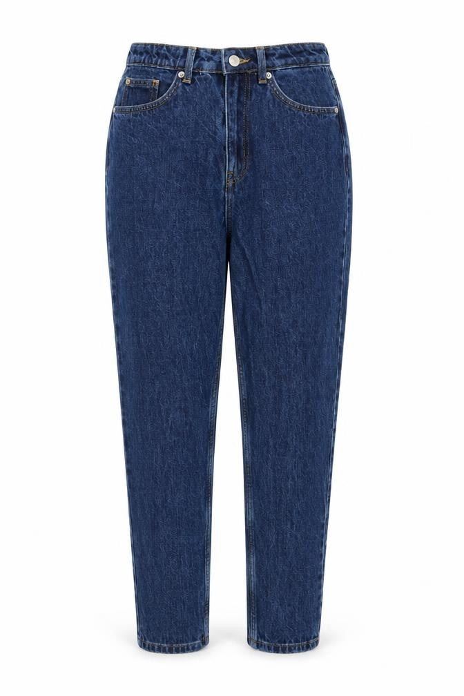 Denim & Co. Womens Blue Cotton Tapered Jeans Size 8 L29 in Regular Zip