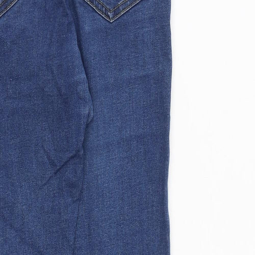Denim & Co. Womens Blue Cotton Skinny Jeans Size 12 L26 in Regular Zip