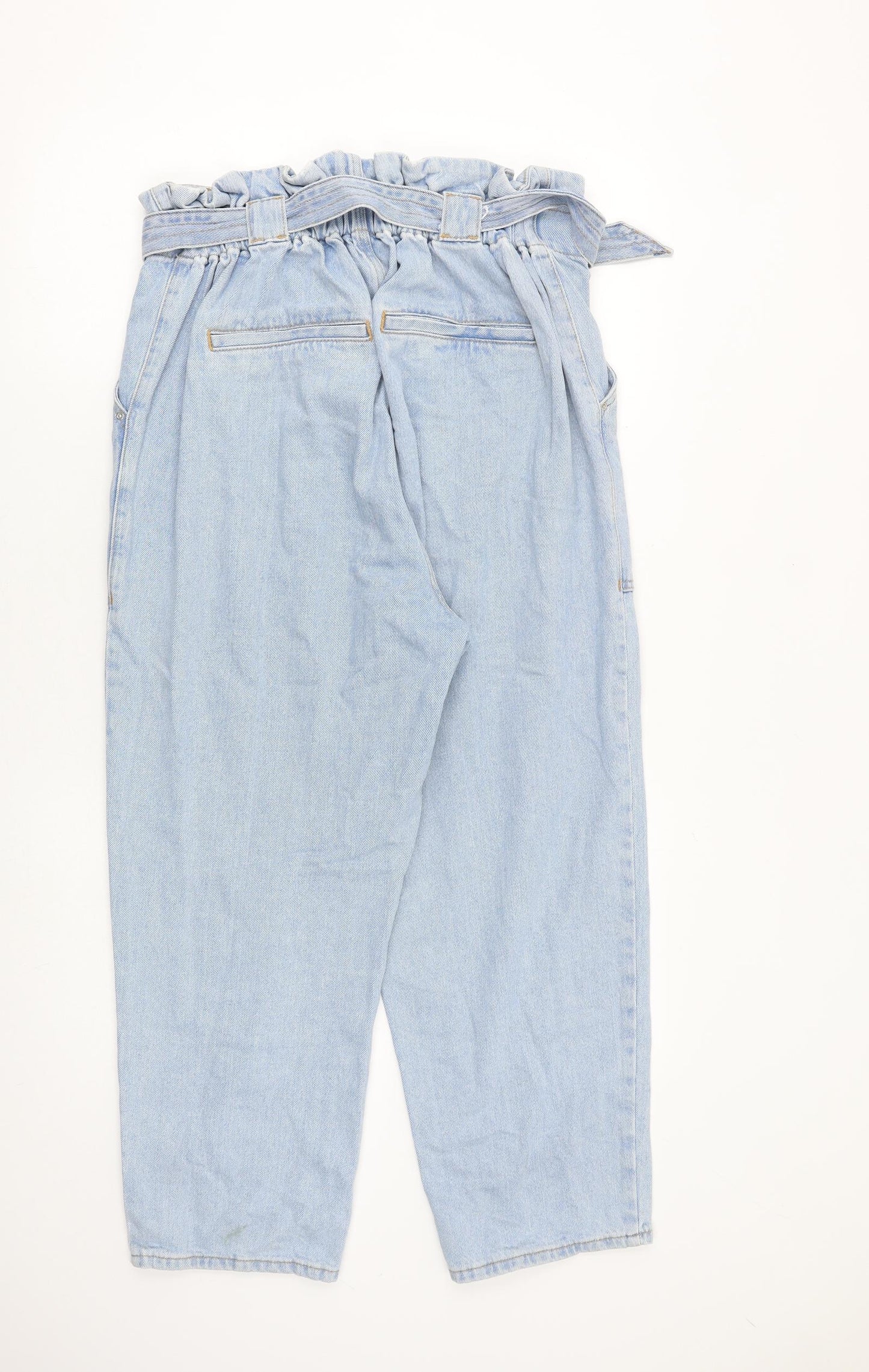 River Island Womens Blue Cotton Tapered Jeans Size 16 L25 in Regular Zip