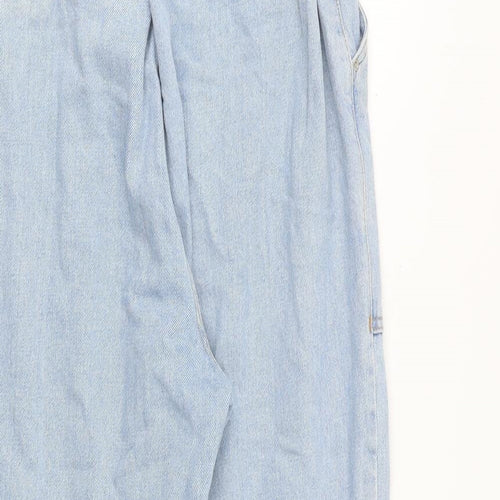 River Island Womens Blue Cotton Tapered Jeans Size 16 L25 in Regular Zip