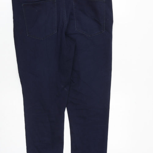 ESMARA Womens Blue Cotton Tapered Jeans Size 18 L27 in Regular Zip