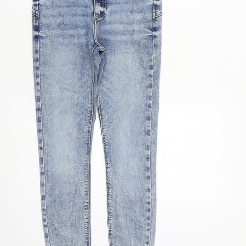 River Island Womens Blue Cotton Skinny Jeans Size 8 L28 in Slim Zip