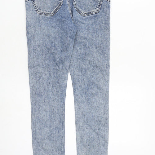 River Island Womens Blue Cotton Skinny Jeans Size 8 L28 in Slim Zip