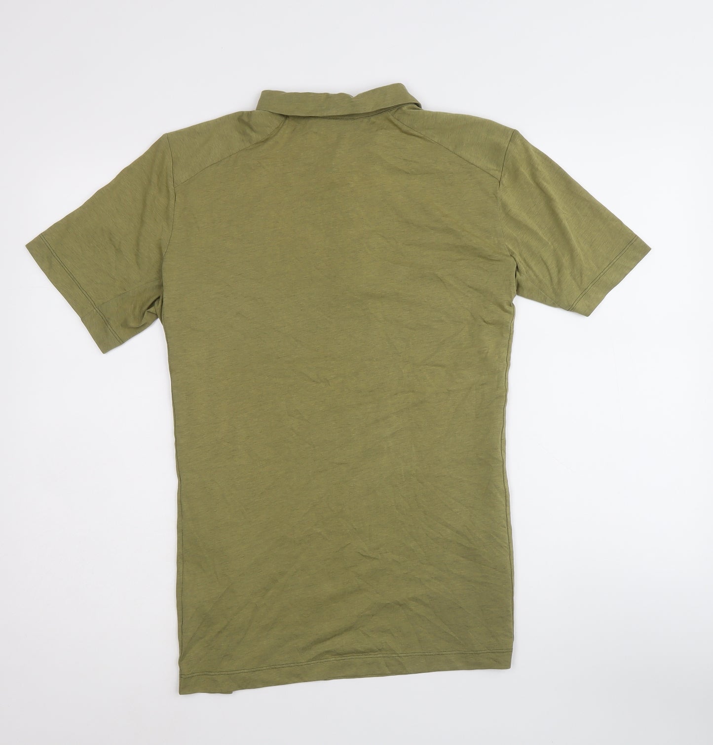 Arc'teryx Mens Gold Cotton Polo Size M Collared Button