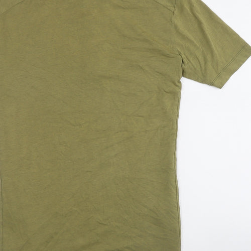 Arc'teryx Mens Gold Cotton Polo Size M Collared Button