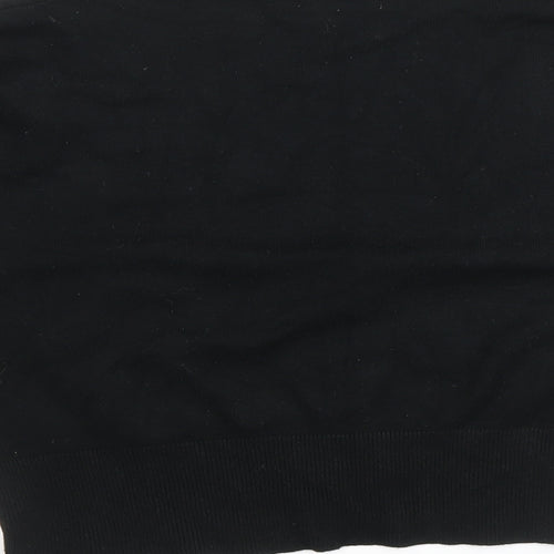 International Womens Black V-Neck Viscose Cardigan Jumper Size 12