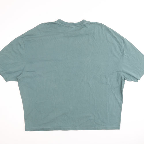 ASOS Womens Green Cotton Basic T-Shirt Size L Crew Neck
