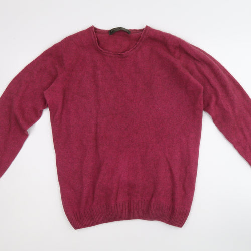 Noble Wilde Womens Purple Round Neck Wool Pullover Jumper Size 12
