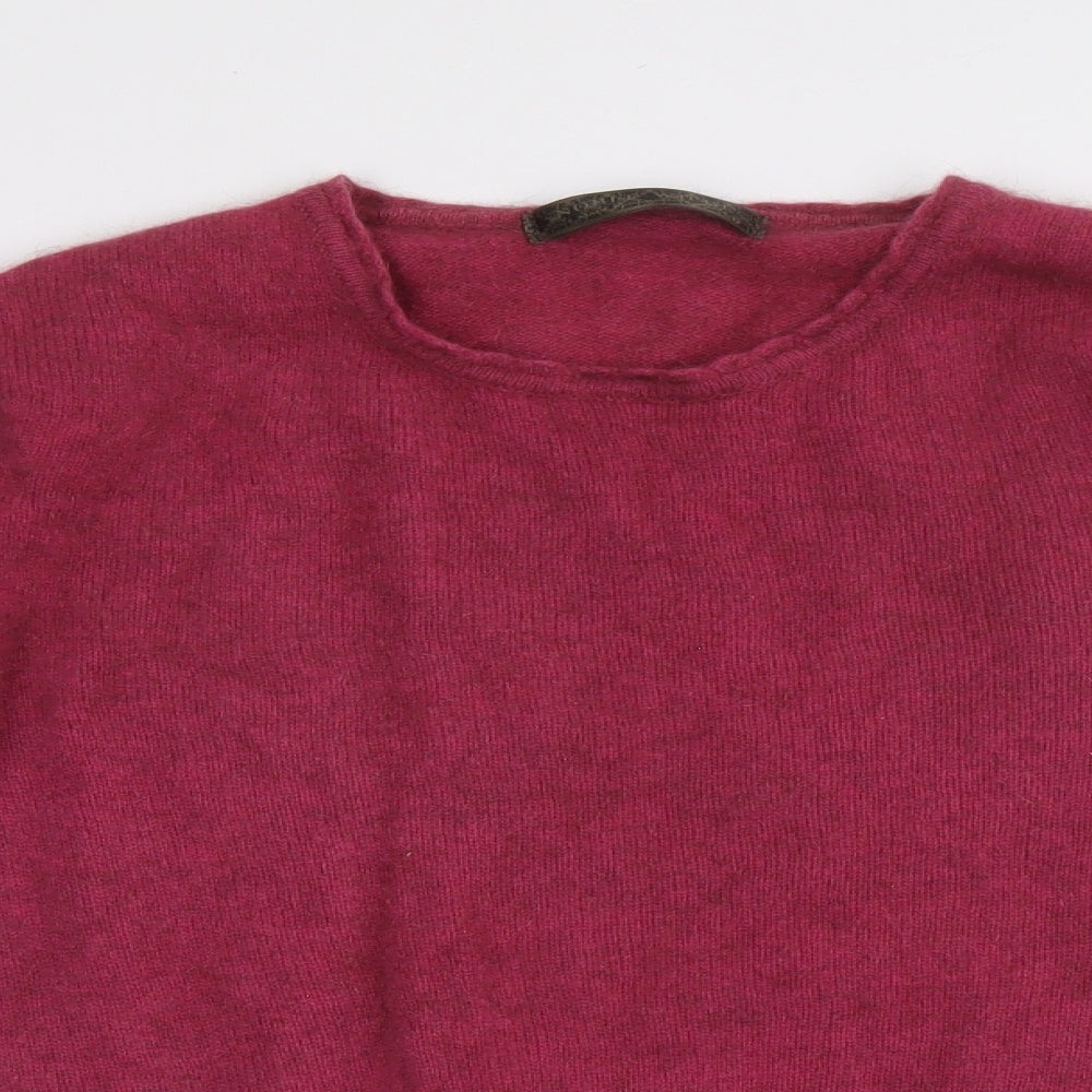 Noble Wilde Womens Purple Round Neck Wool Pullover Jumper Size 12