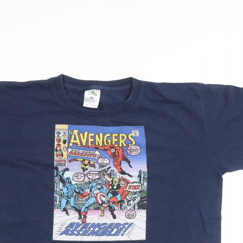 Disney Womens Multicoloured 100% Cotton Basic T-Shirt Size XL Crew Neck - Avengers