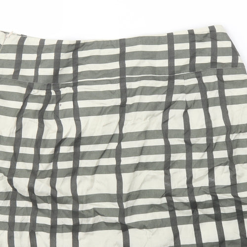 Kookai Womens Green Striped Viscose Tulip Skirt Size 10 Zip