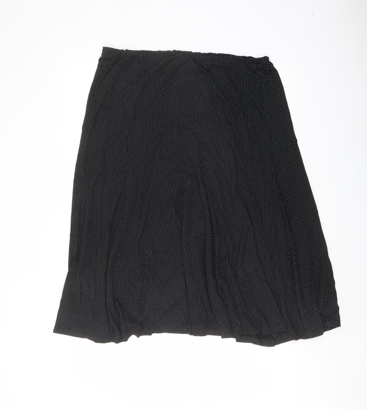 Bonmarché Womens Black Viscose Swing Skirt Size 14