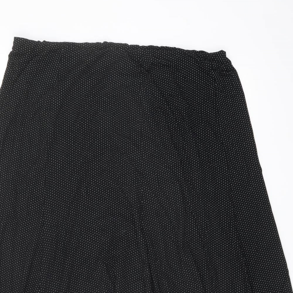 Bonmarché Womens Black Viscose Swing Skirt Size 14