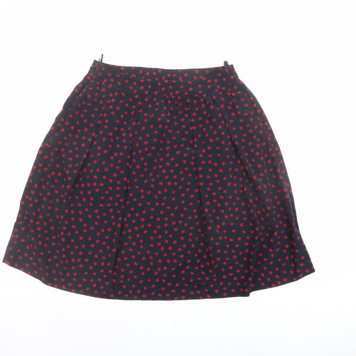 Comme CA ISM Womens Blue Geometric Polyester Tulip Skirt Size L Zip