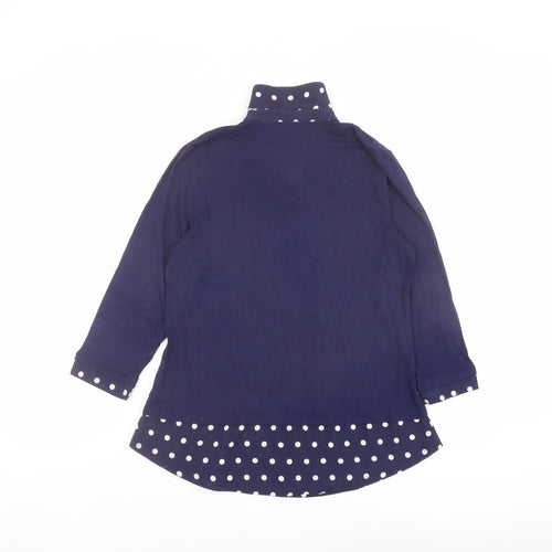 Bonmarché Womens Blue Viscose Basic Blouse Size 10 Collared