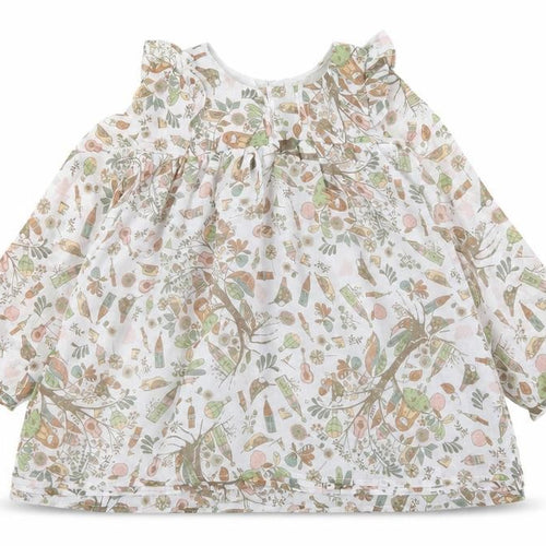 Artisan NY Girls Grey Geometric Polyester A-Line Size 6-7 Years Round Neck Button