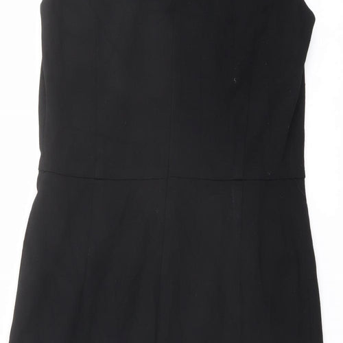 Planet Womens Black Viscose Shift Size 8 Round Neck Zip