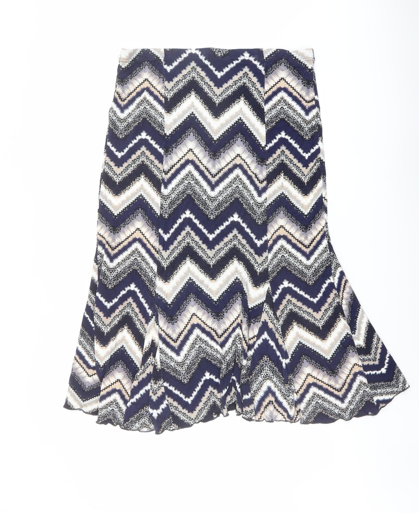 Just Elegance Womens Multicoloured Geometric Viscose Swing Skirt Size 16