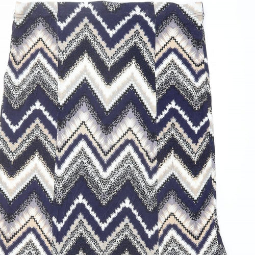 Just Elegance Womens Multicoloured Geometric Viscose Swing Skirt Size 16