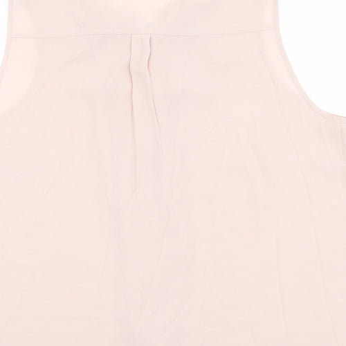 M&Co Womens Pink Polyester Basic Blouse Size 20 V-Neck
