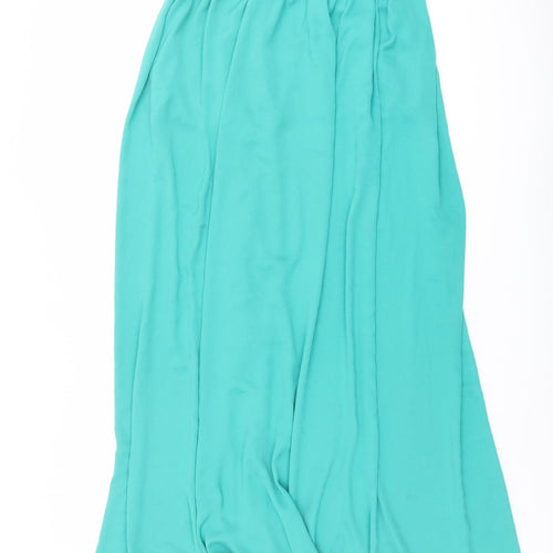 Zara Womens Green Polyester Maxi Skirt Size M