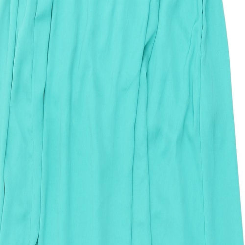 Zara Womens Green Polyester Maxi Skirt Size M
