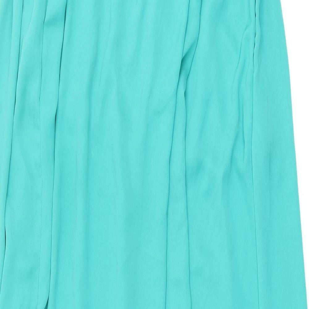 Zara Womens Green Polyester Maxi Skirt Size M