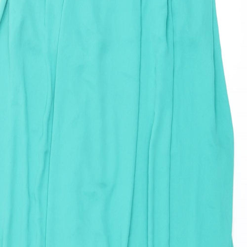 Zara Womens Green Polyester Maxi Skirt Size M