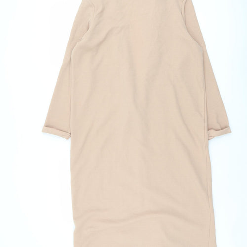 Boohoo Womens Beige Kimono Coat Size 12