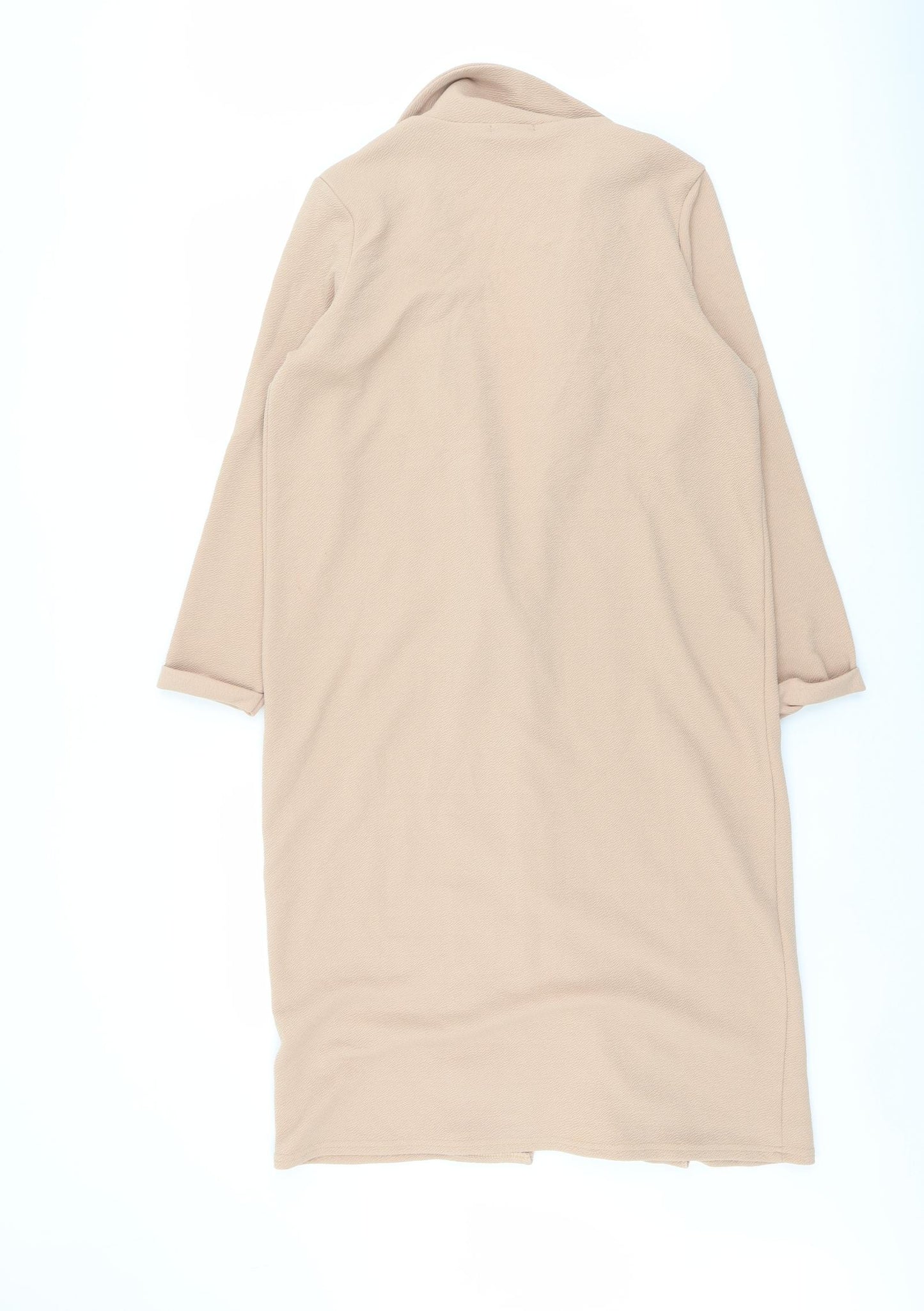 Boohoo Womens Beige Kimono Coat Size 12