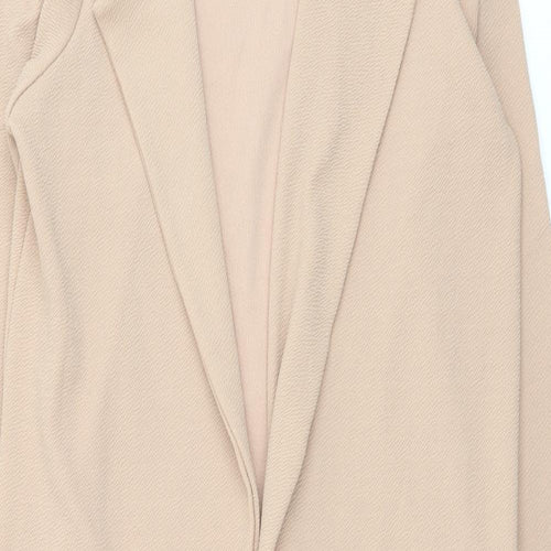 Boohoo Womens Beige Kimono Coat Size 12