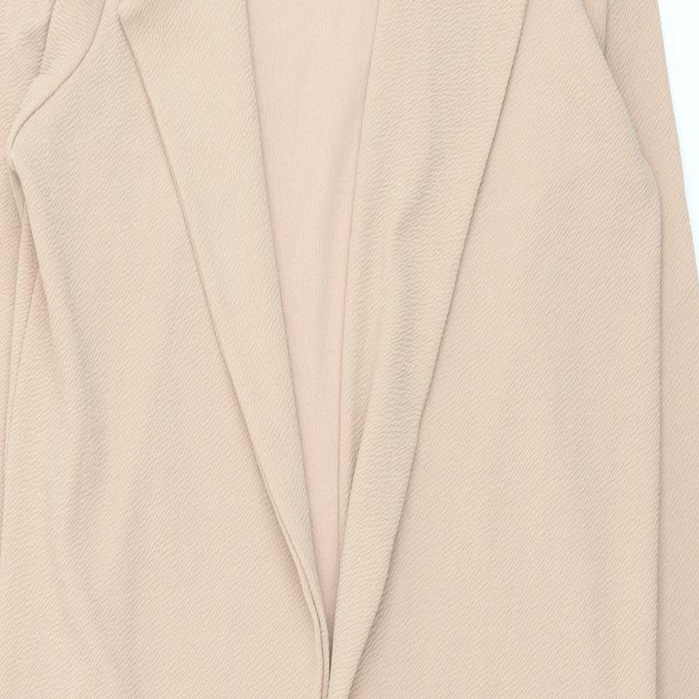 Boohoo Womens Beige Kimono Coat Size 12