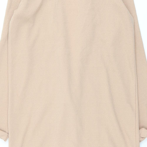Boohoo Womens Beige Kimono Coat Size 12