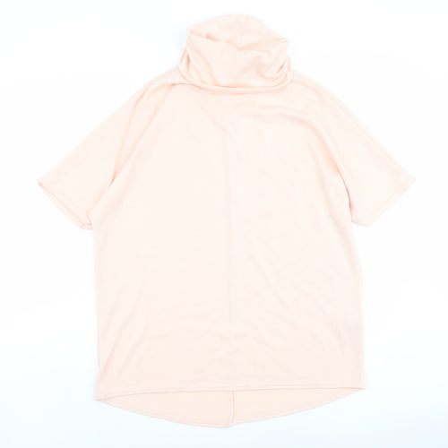 Apricot Womens Pink Polyester Basic Blouse Size S Roll Neck