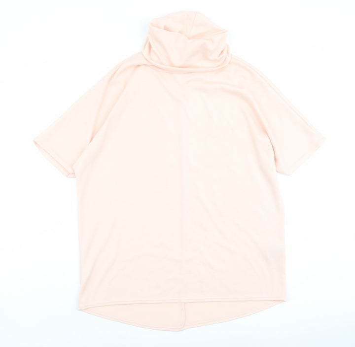 Apricot Womens Pink Polyester Basic Blouse Size S Roll Neck