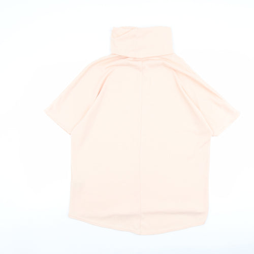 Apricot Womens Pink Polyester Basic Blouse Size S Roll Neck