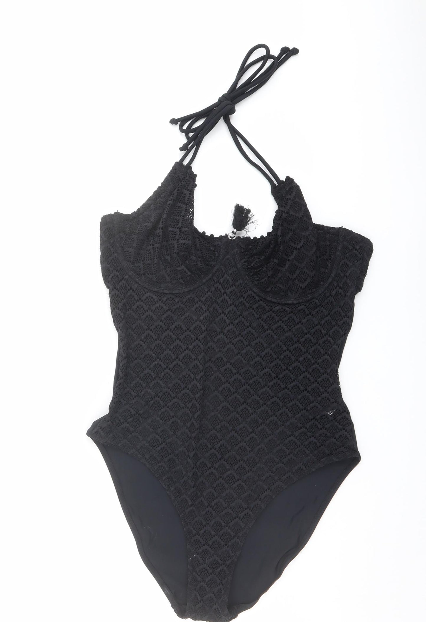Pour Moi Womens Black Polyester One Piece Size 10