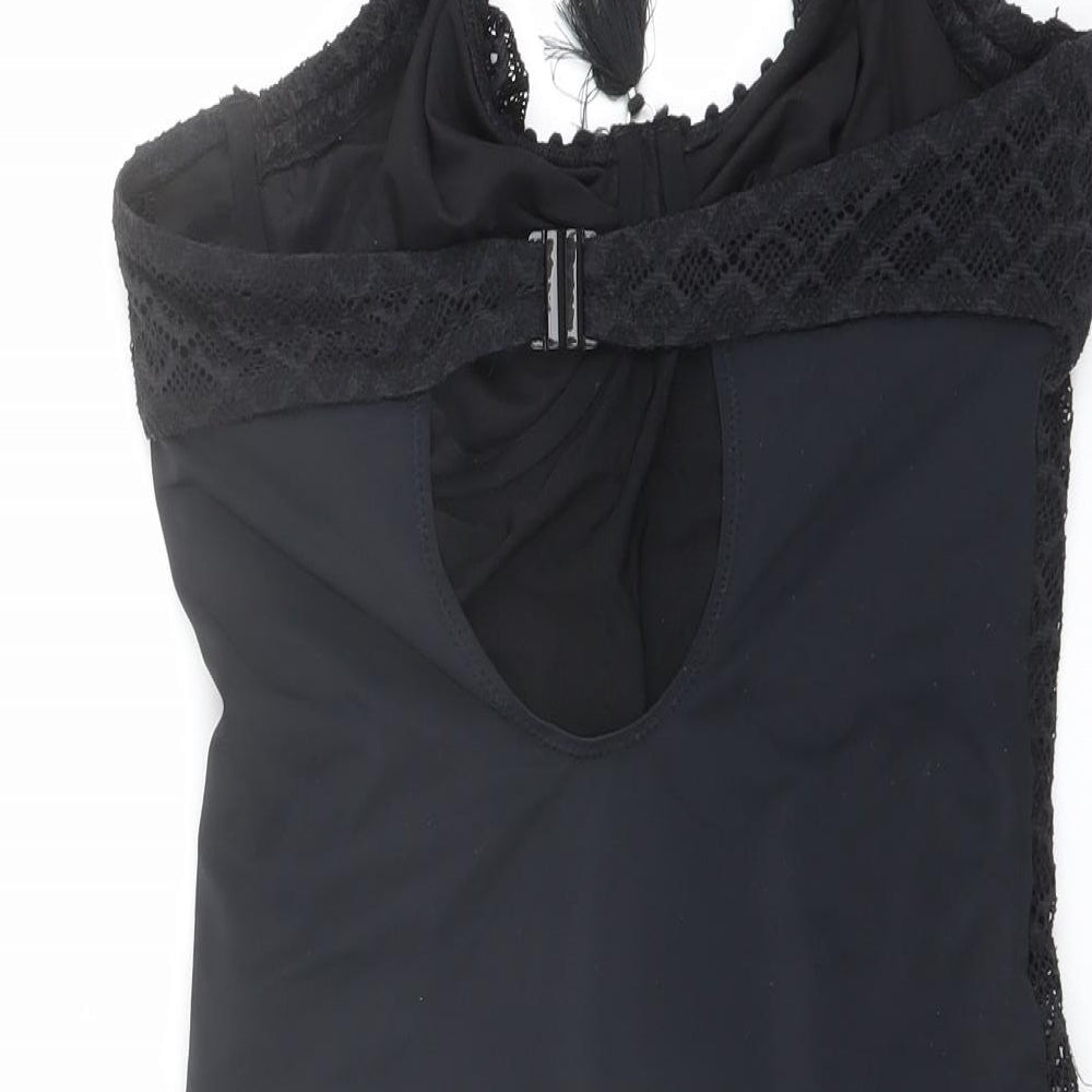 Pour Moi Womens Black Polyester One Piece Size 10