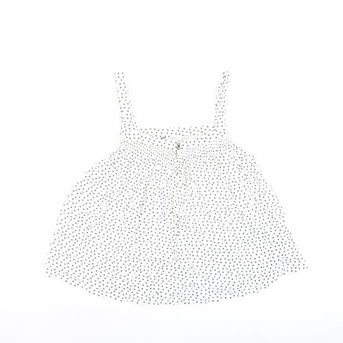 NEXT Womens White Polka Dot Viscose Camisole Tank Size 10 Square Neck