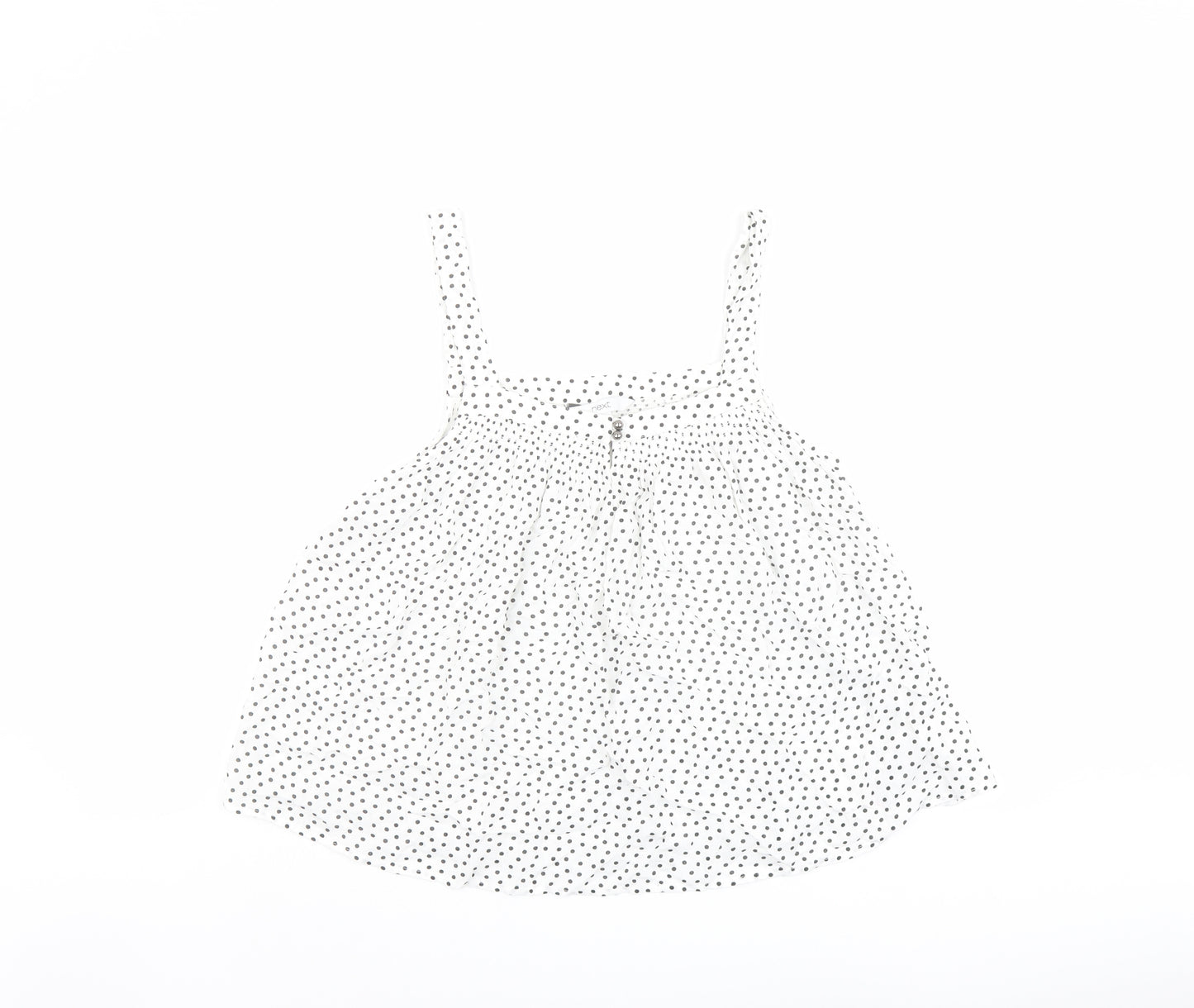 NEXT Womens White Polka Dot Viscose Camisole Tank Size 10 Square Neck