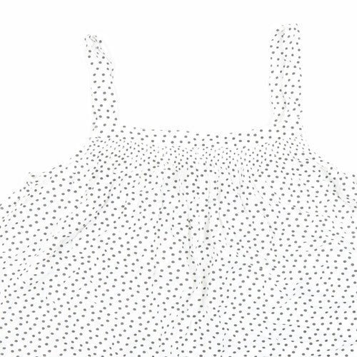 NEXT Womens White Polka Dot Viscose Camisole Tank Size 10 Square Neck