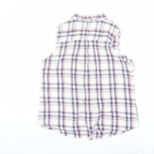 Originals Womens Multicoloured Plaid Cotton Basic Button-Up Size 18 Collared