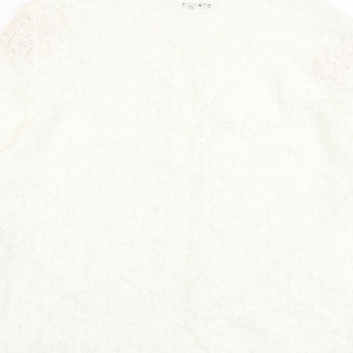 Berkertex Womens Ivory Viscose Basic Button-Up Size 20 Round Neck