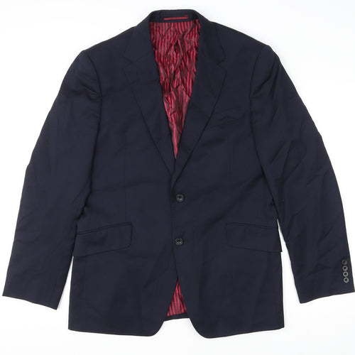 Marks and Spencer Mens Blue Wool Jacket Suit Jacket Size 40 Regular