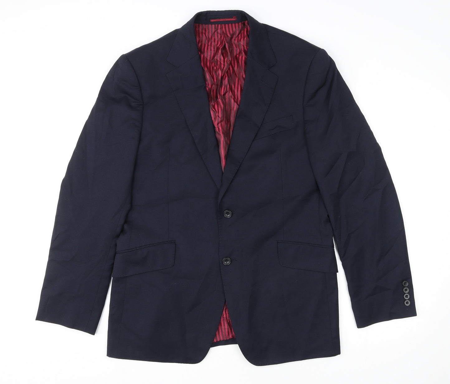 Marks and Spencer Mens Blue Wool Jacket Suit Jacket Size 40 Regular