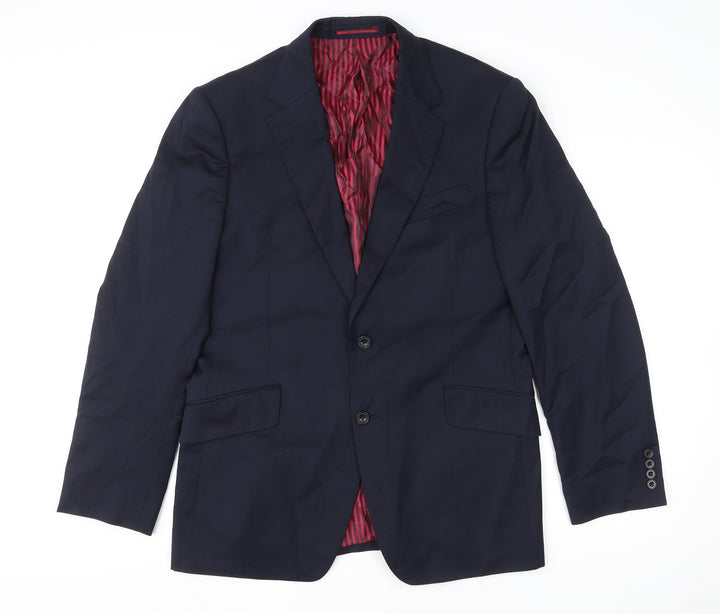 Marks and Spencer Mens Blue Wool Jacket Suit Jacket Size 40 Regular