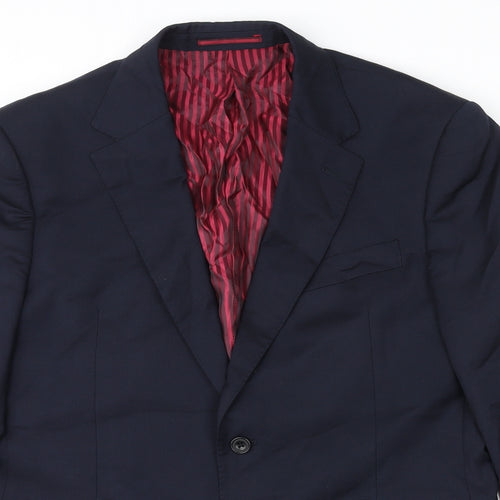 Marks and Spencer Mens Blue Wool Jacket Suit Jacket Size 40 Regular