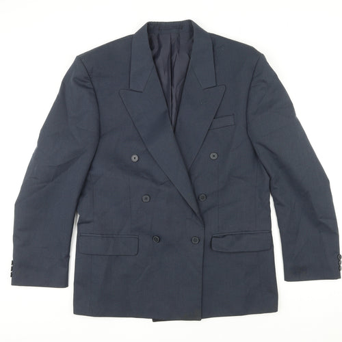 Burton Mens Blue Polyester Jacket Suit Jacket Size 40 Regular