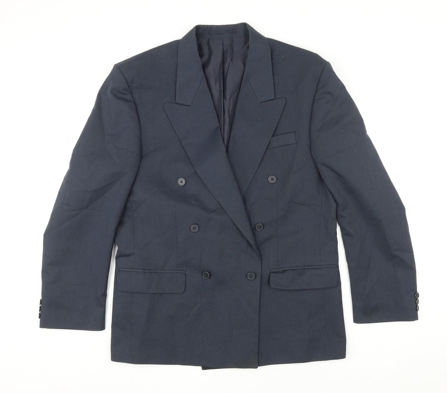 Burton Mens Blue Polyester Jacket Suit Jacket Size 40 Regular